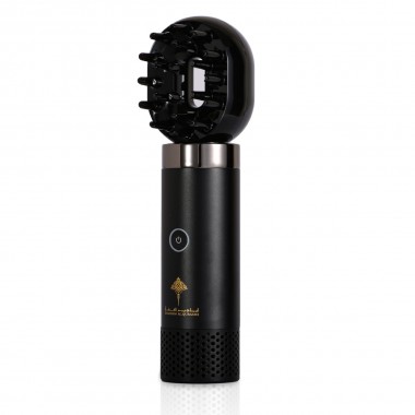 Portable Mabkhara with Hair Brush - Black